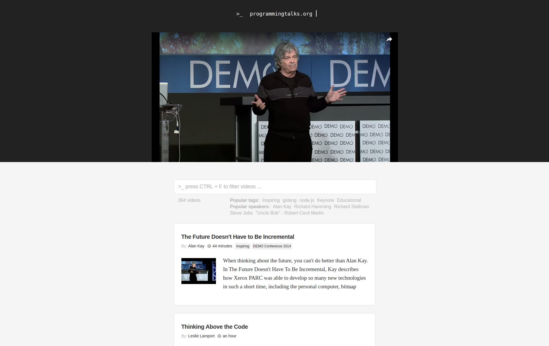Screenshot programmingtalks.org