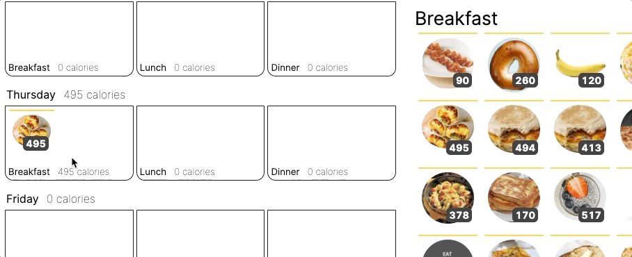 drag and drop demo of removing dish