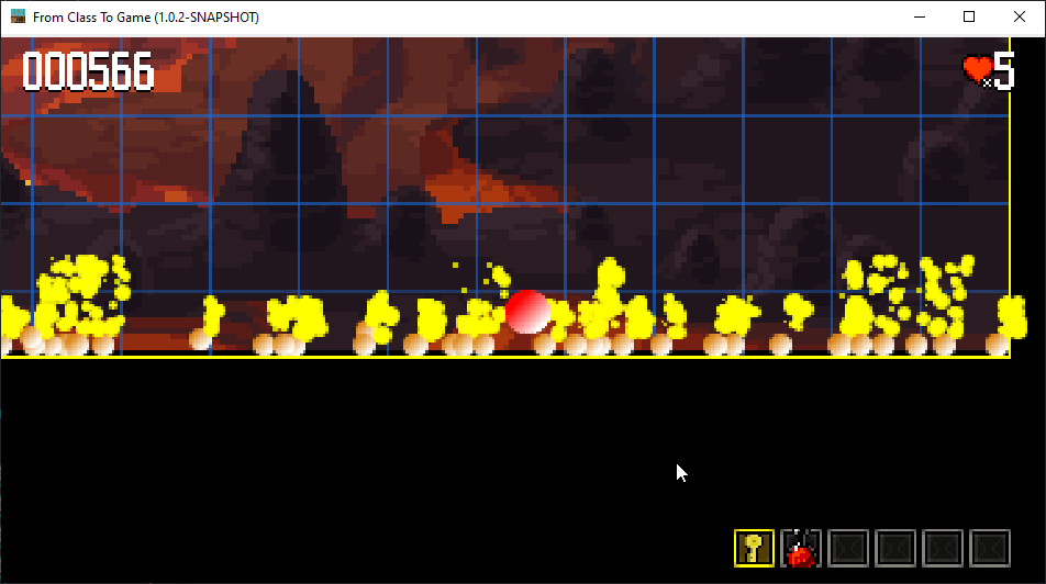 screenshot - the latest evolution of the game framework with ParticleSystem and World InfluenceArea2d