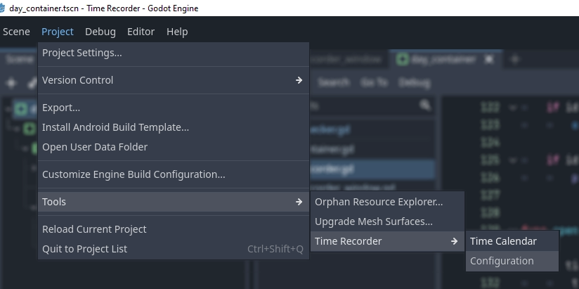 Image of time recorder tools path