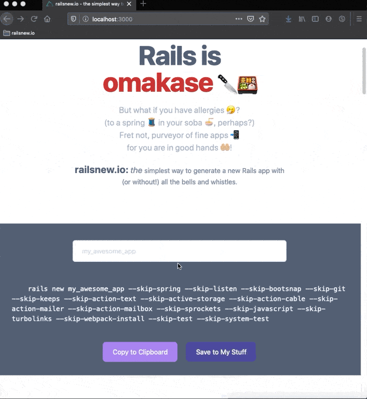 Generating Stimulus-enabled Rails app with railsnew.io