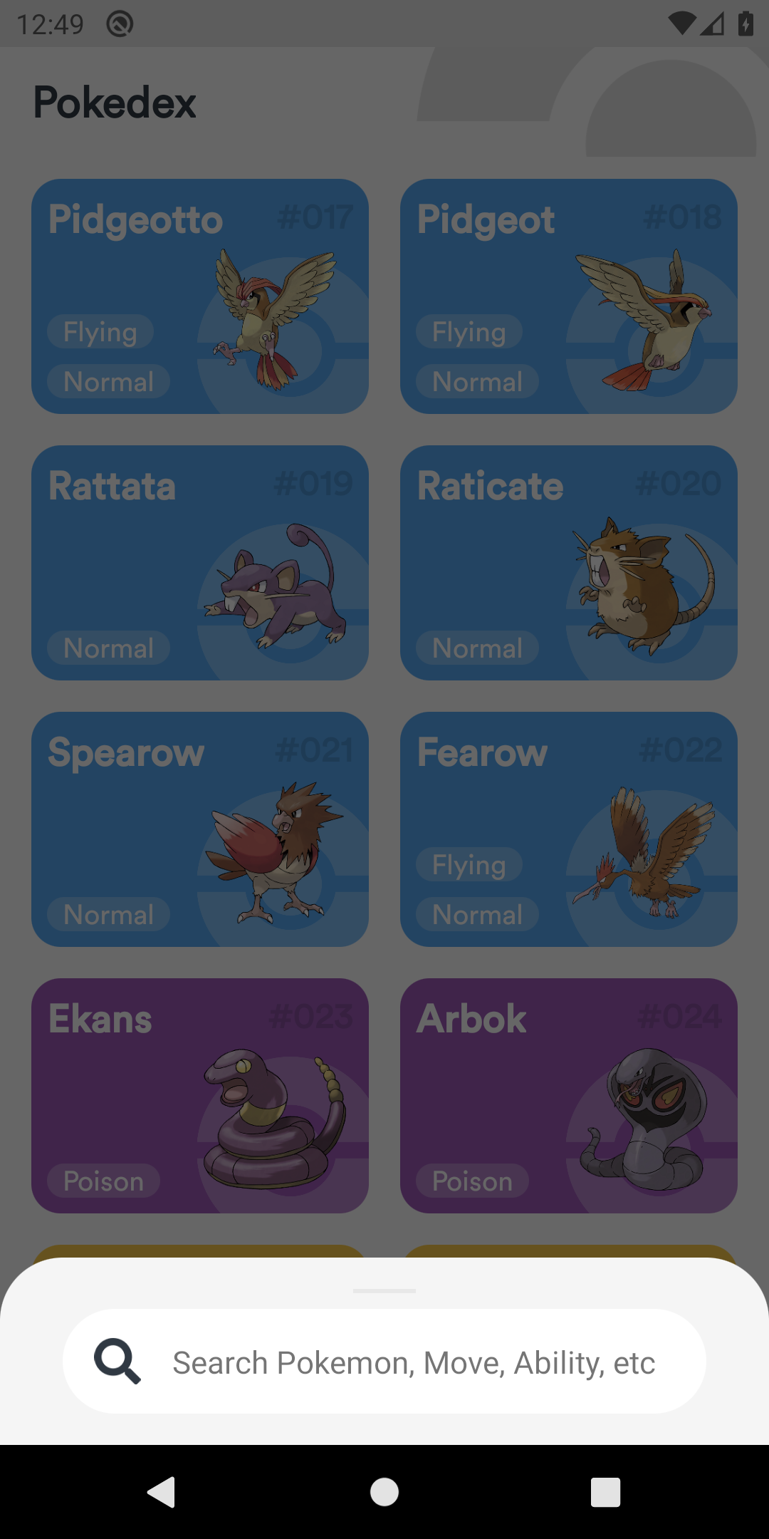 Pokedex Search