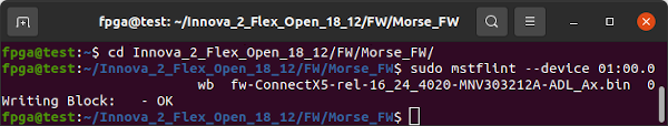 mstflint Burn Firmware with Block Write