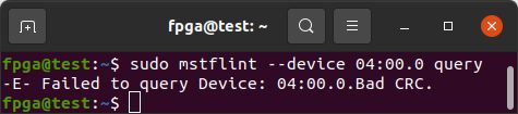 mstflint firmware CRC error