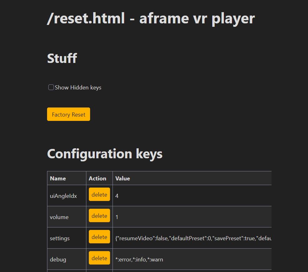 reset page