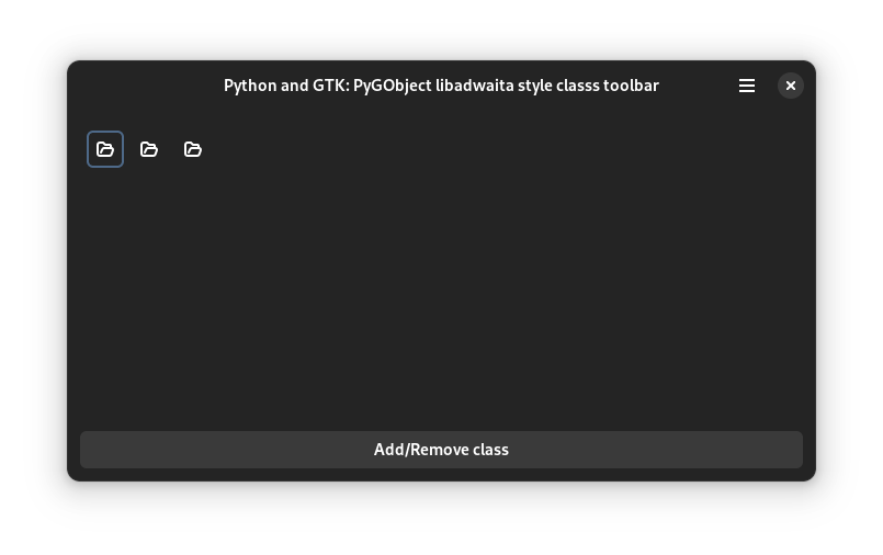 Libaswaita style class toolbar