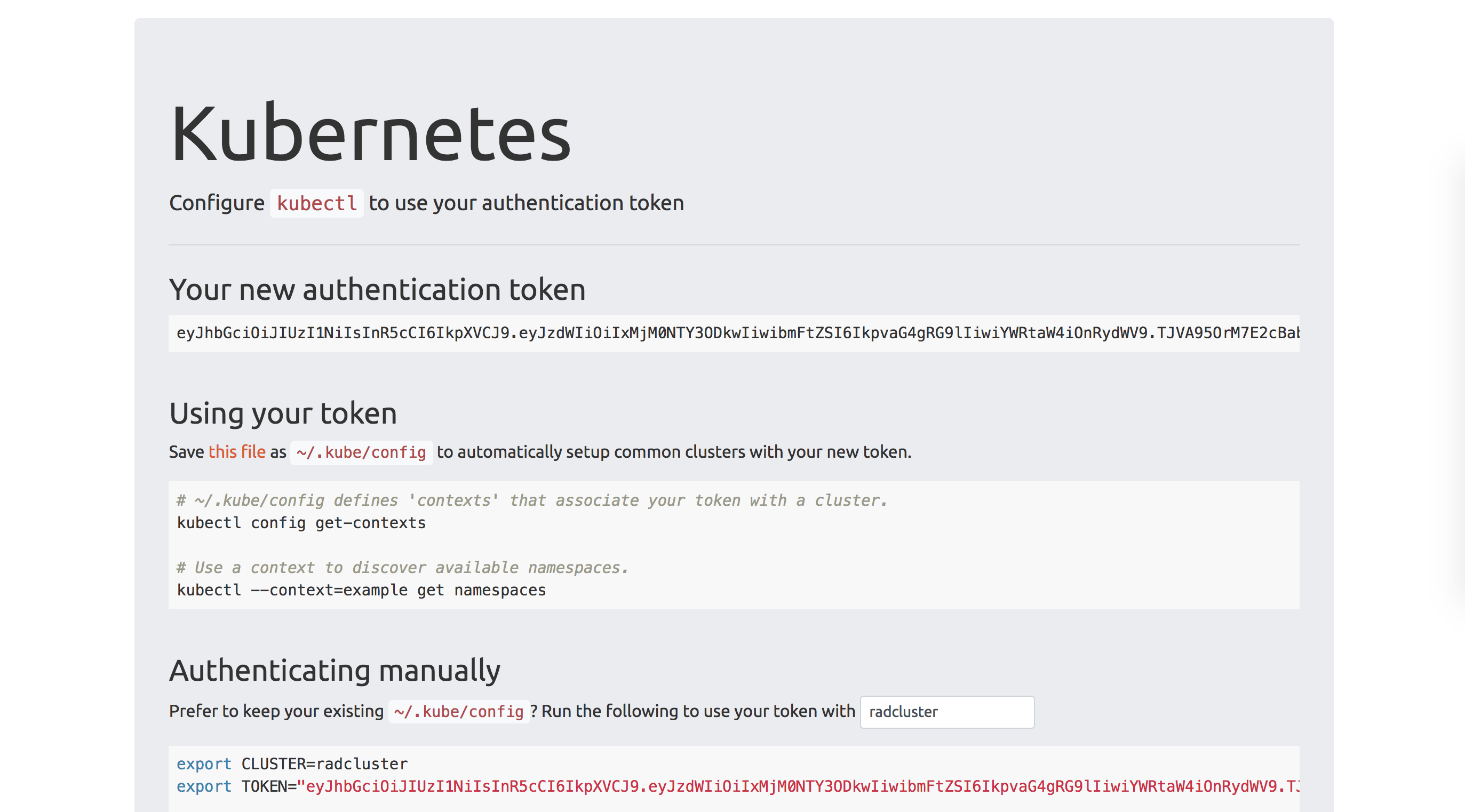 Download a kubeconfig