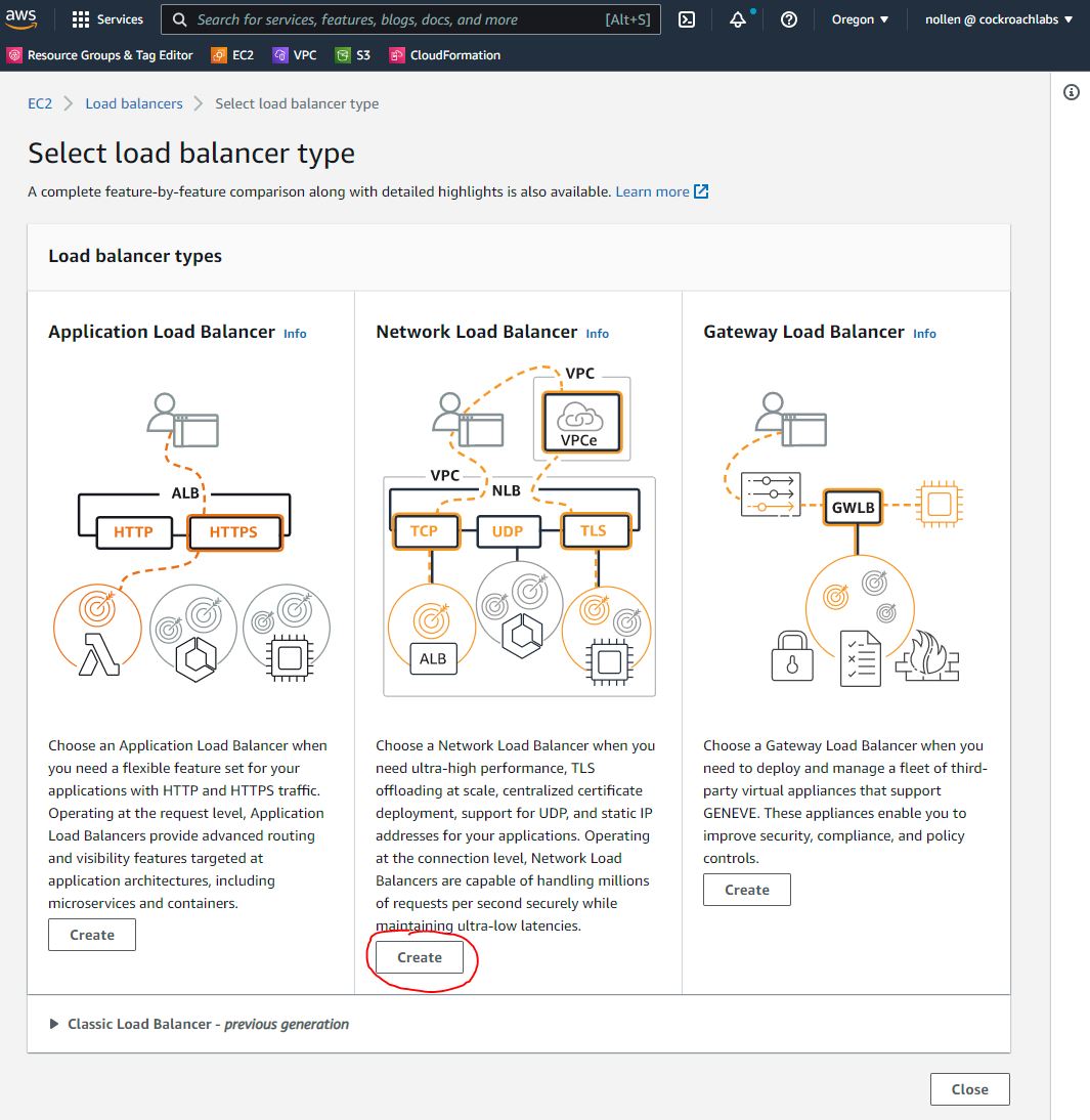 Select load balancer type