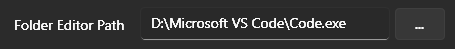 Folder editor path option