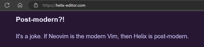 helix the post-modern modal editor