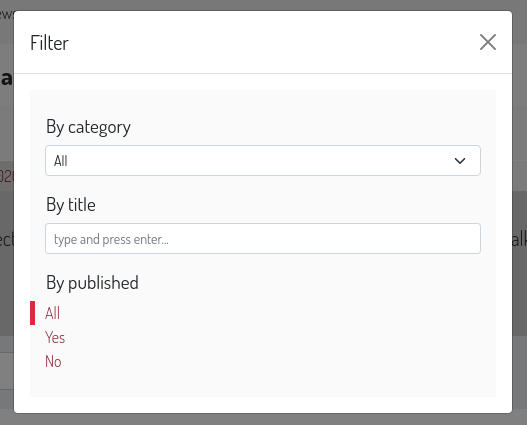 List Filters