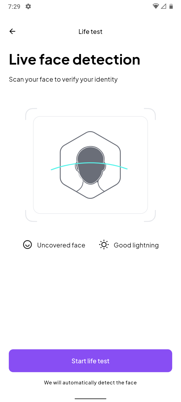 NebuIA app live face detection view