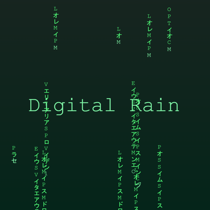 Digital Rain banner.