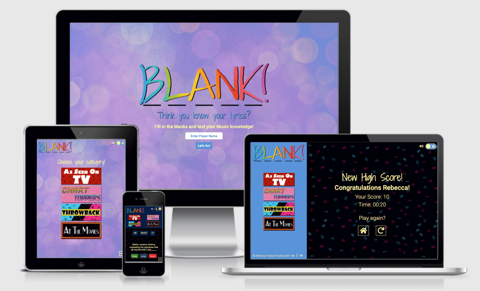 Blank! Responsiveness