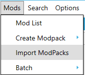 modpack menu