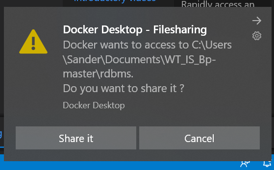 Docker Desktop - Filesharing