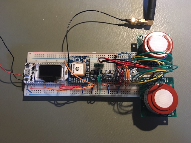 Image of NO2 measurement station - breadboard