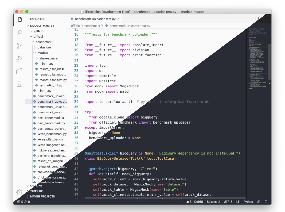 screenshot: vscode