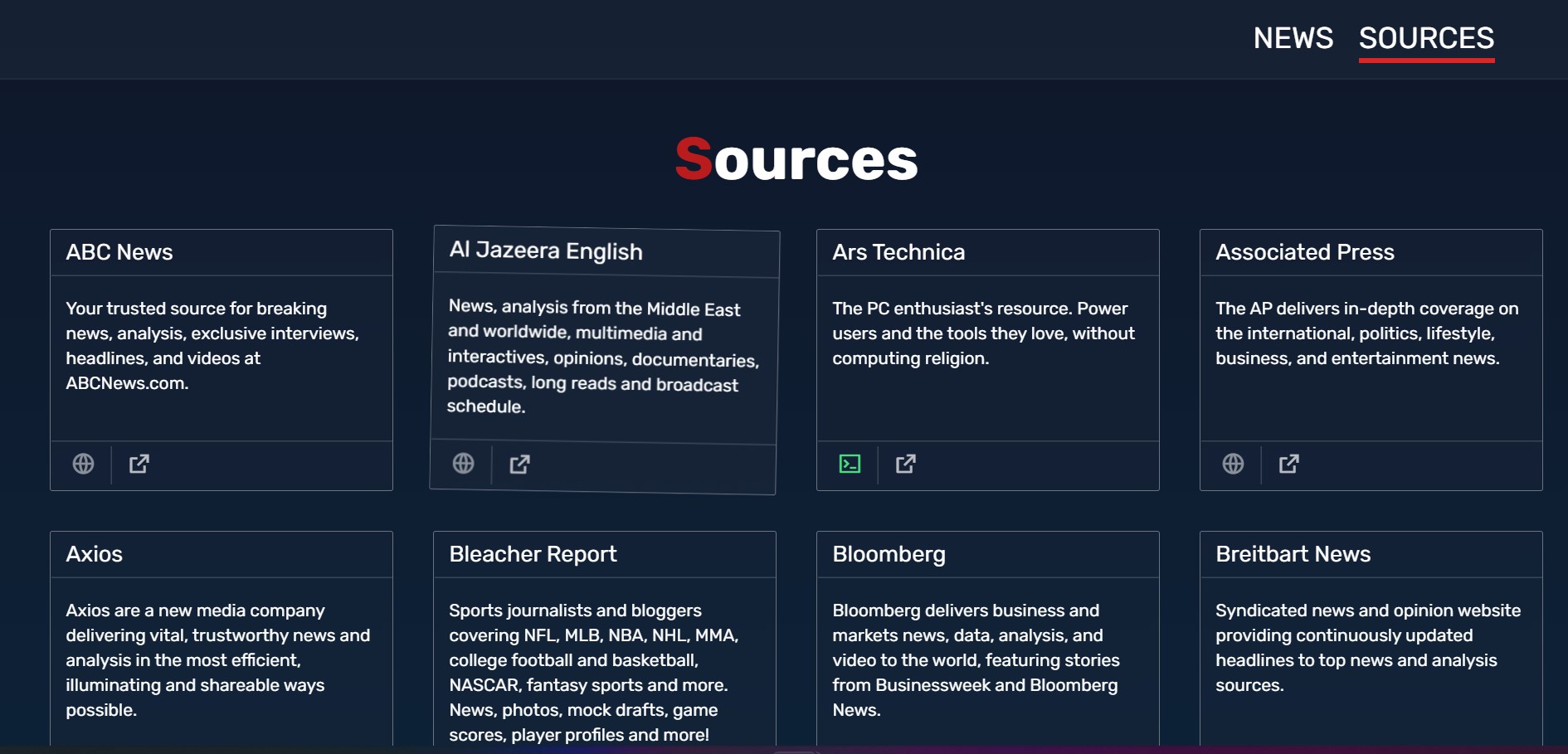 sources page