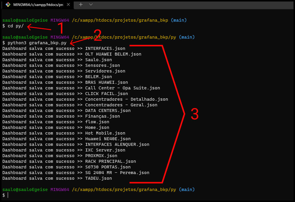 rodando script python