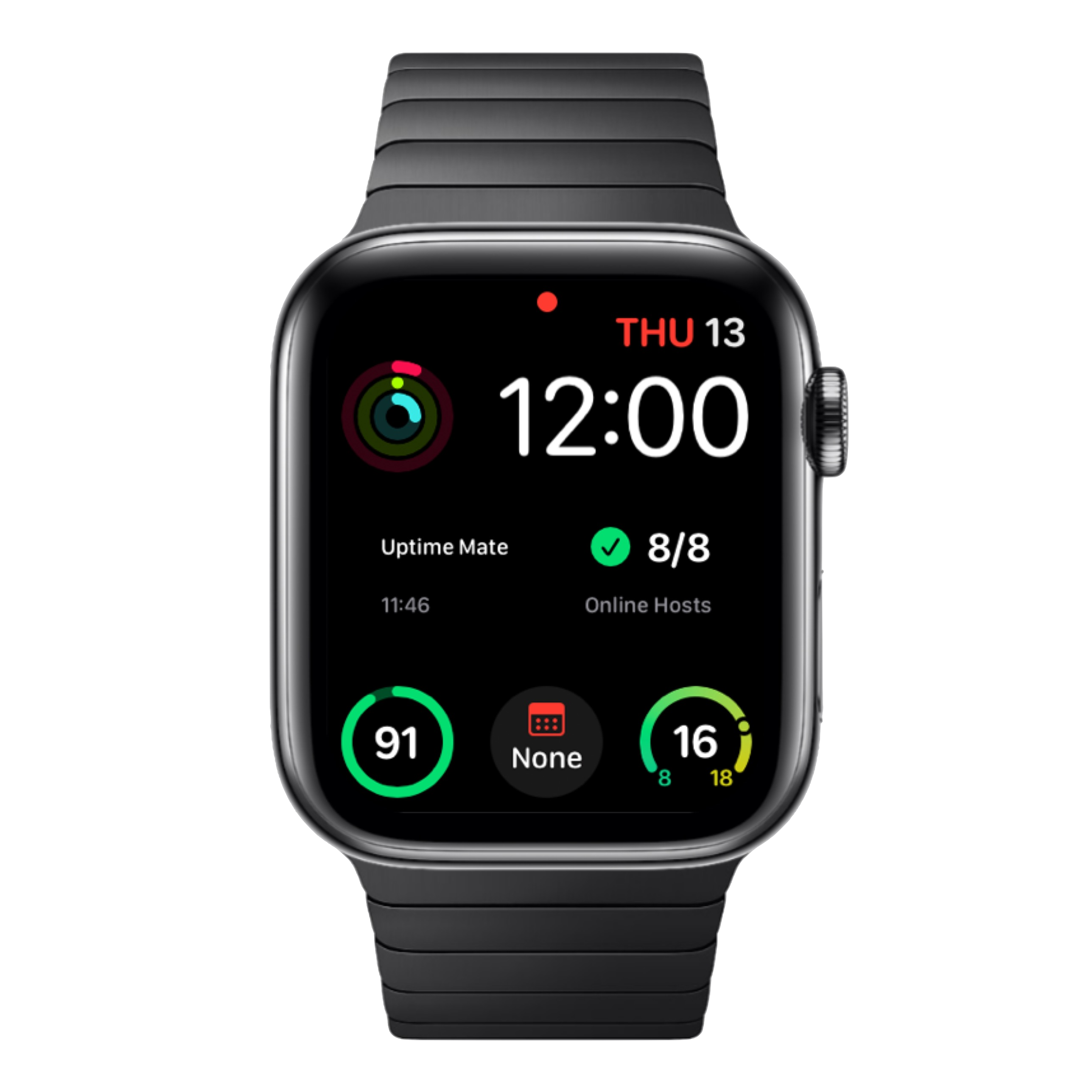 Apple Watch with Uptime Mate