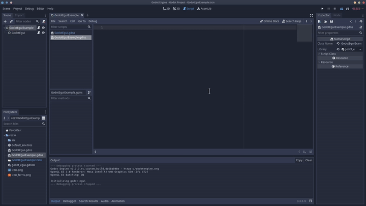 Animated gif showcasing godot-egui