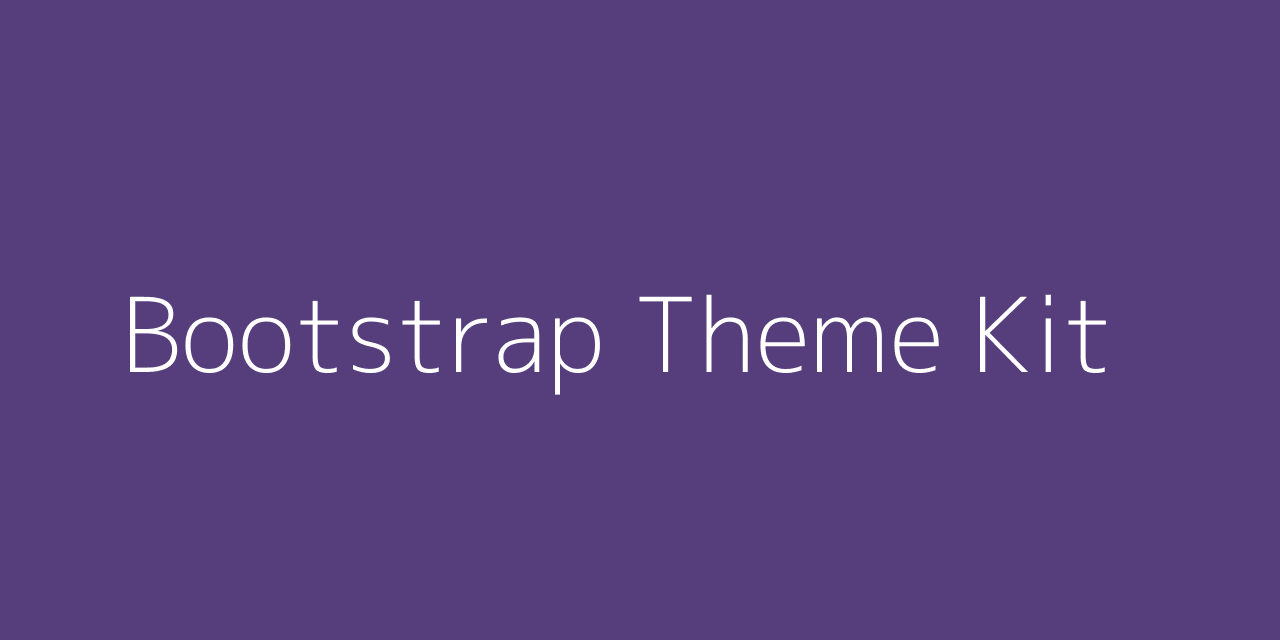 Bootstrap Theme Kit