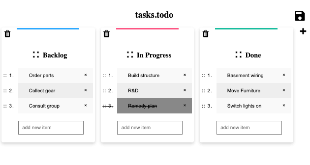 Tasks