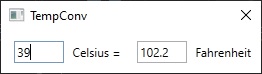 Screenshot of #2 - Temperature Converter