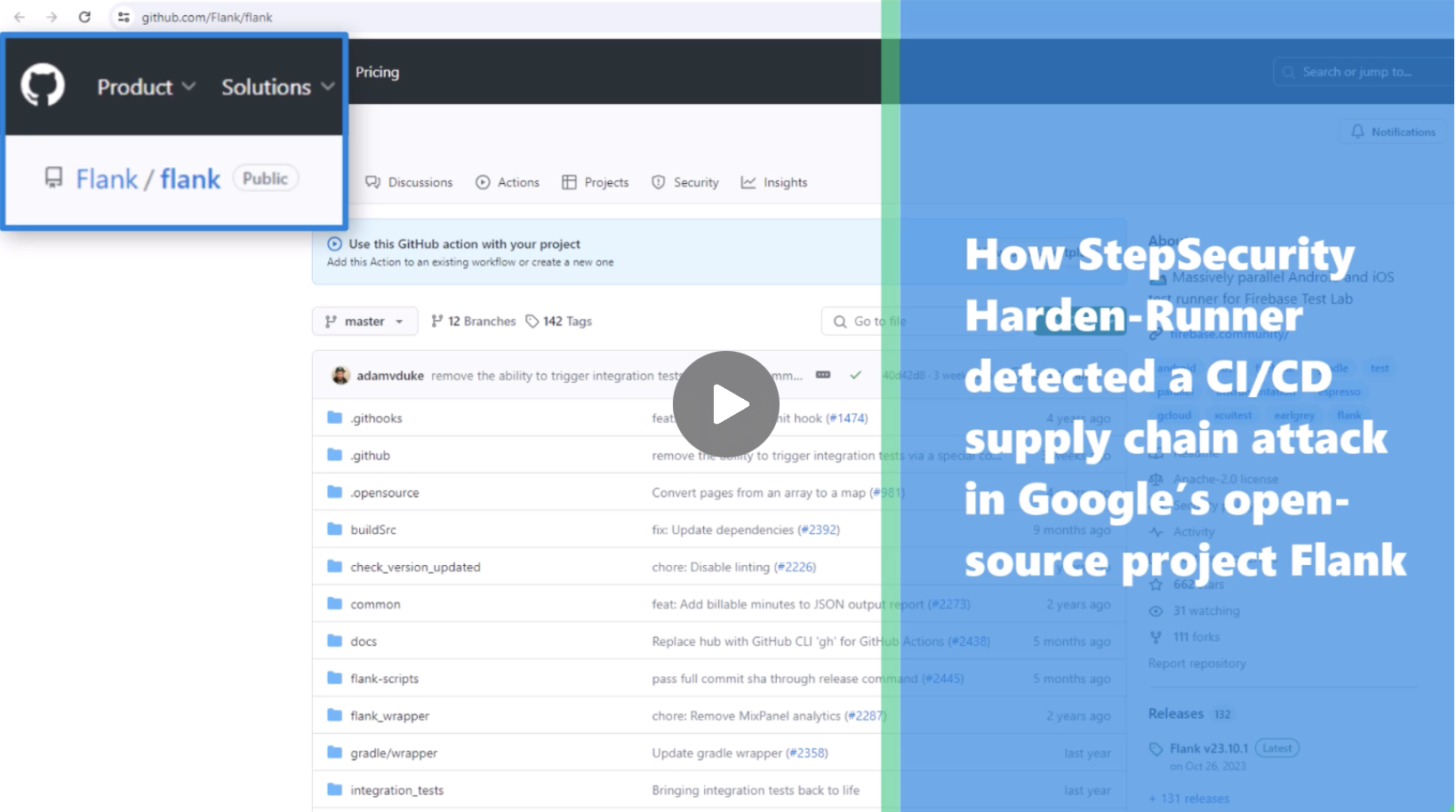 Harden-Runner detected supply chain attack in a Google open-source project