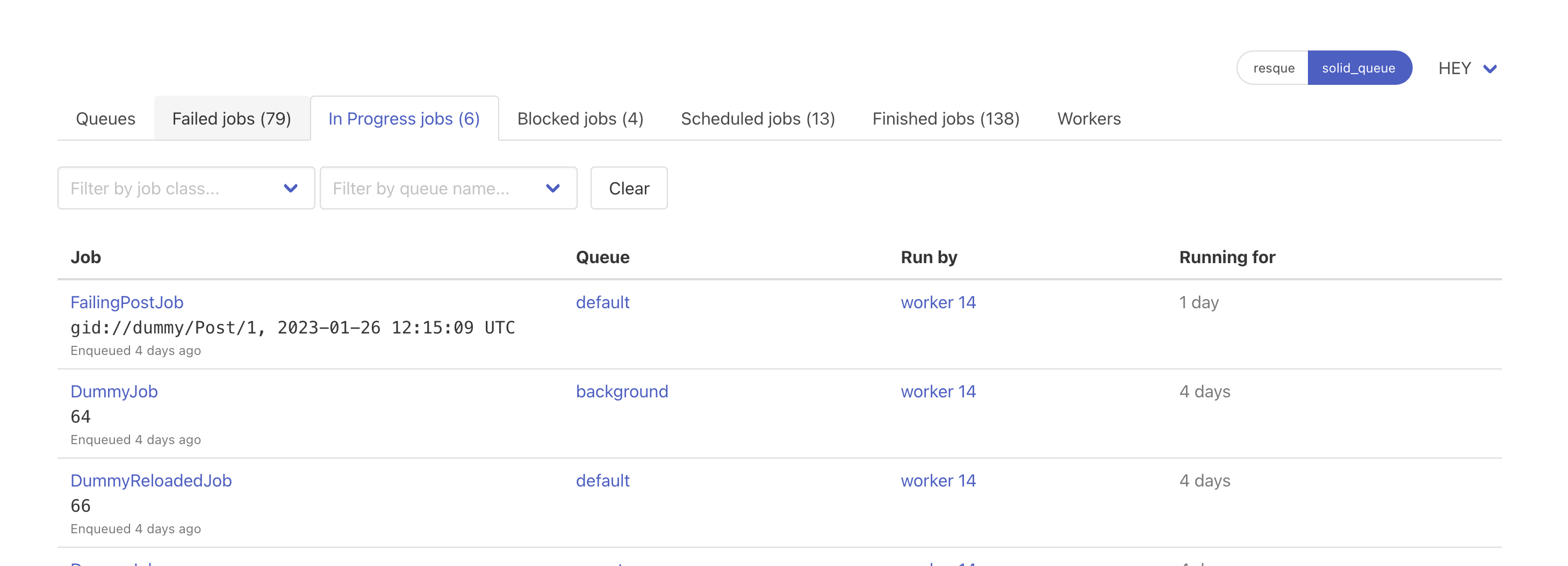 In-progress jobs tab