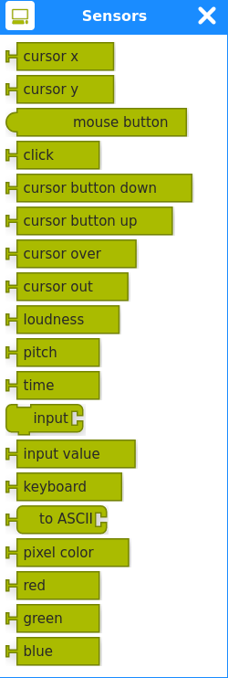 Music Blocks Sensors