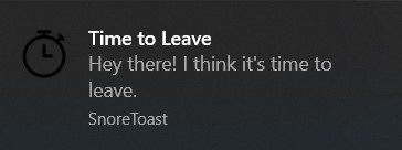 Time to Leave Notification