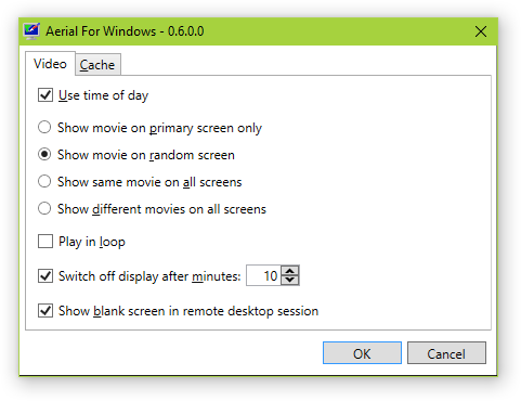 Screen Saver Settings Page 1