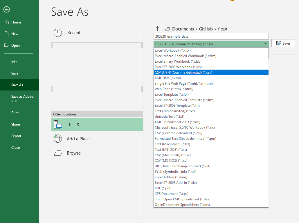 From Microsoft Excel, save as UTF-8 encoded .csv file