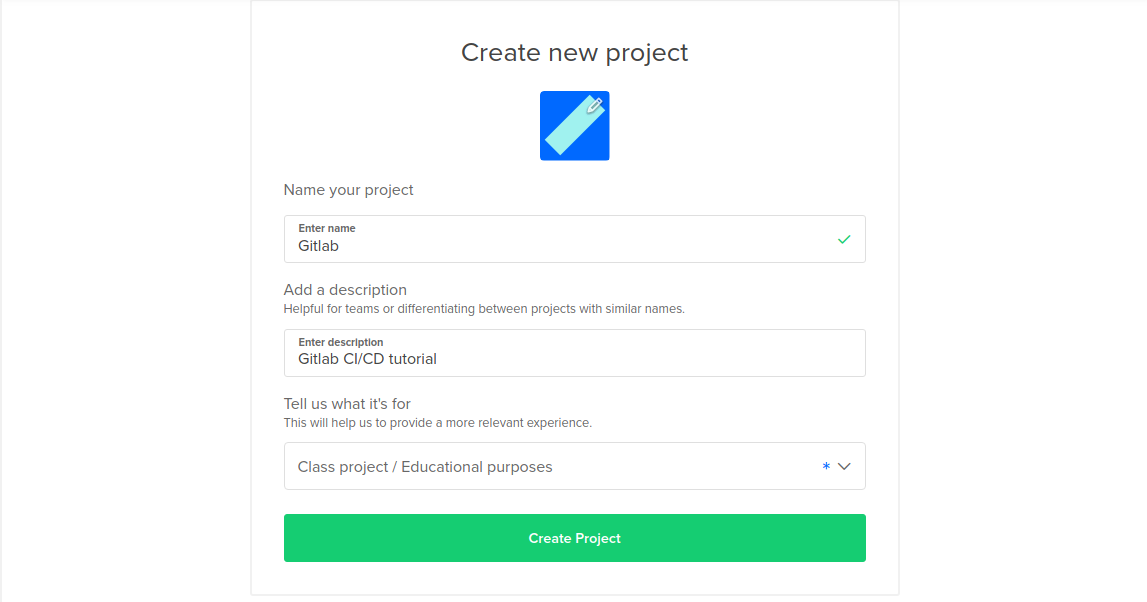 Projects page