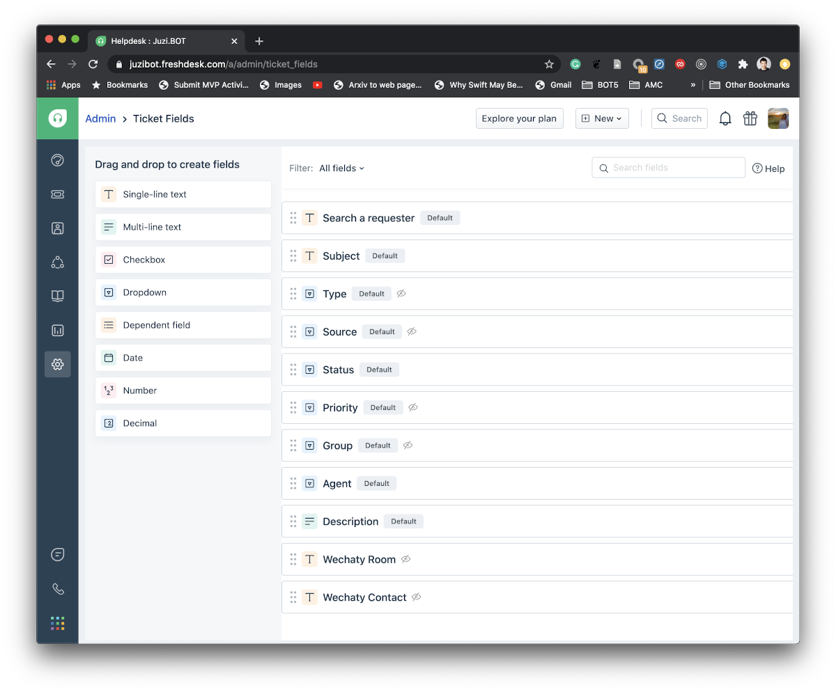 Freshdesk Ticket Fields