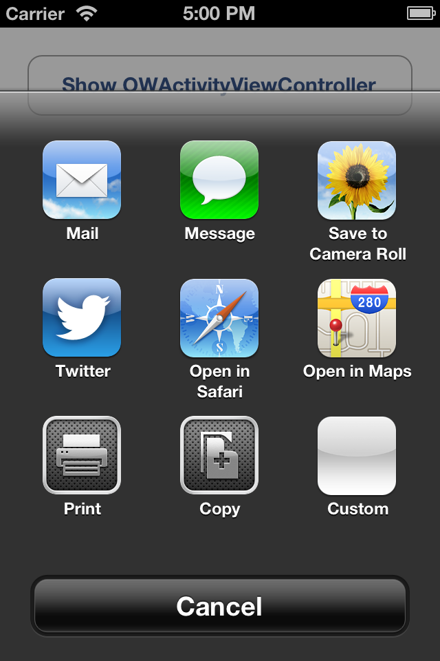 Screenshot under iOS 6.x