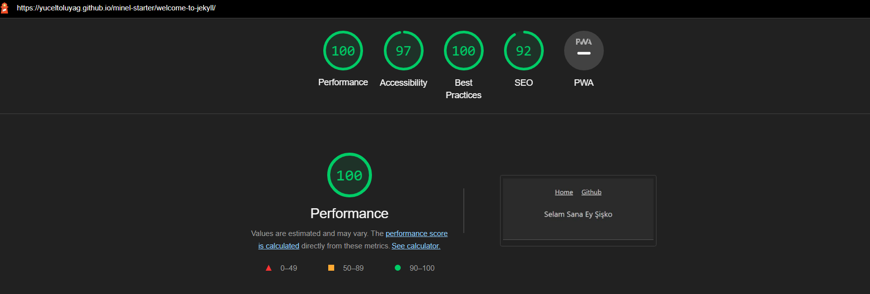 Lighthouse Score