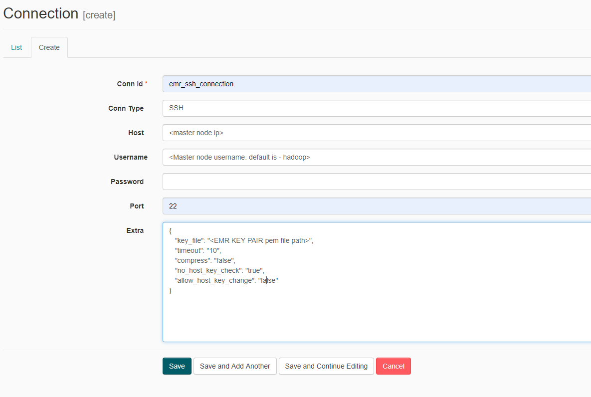 Airflow EMR SSH Connection