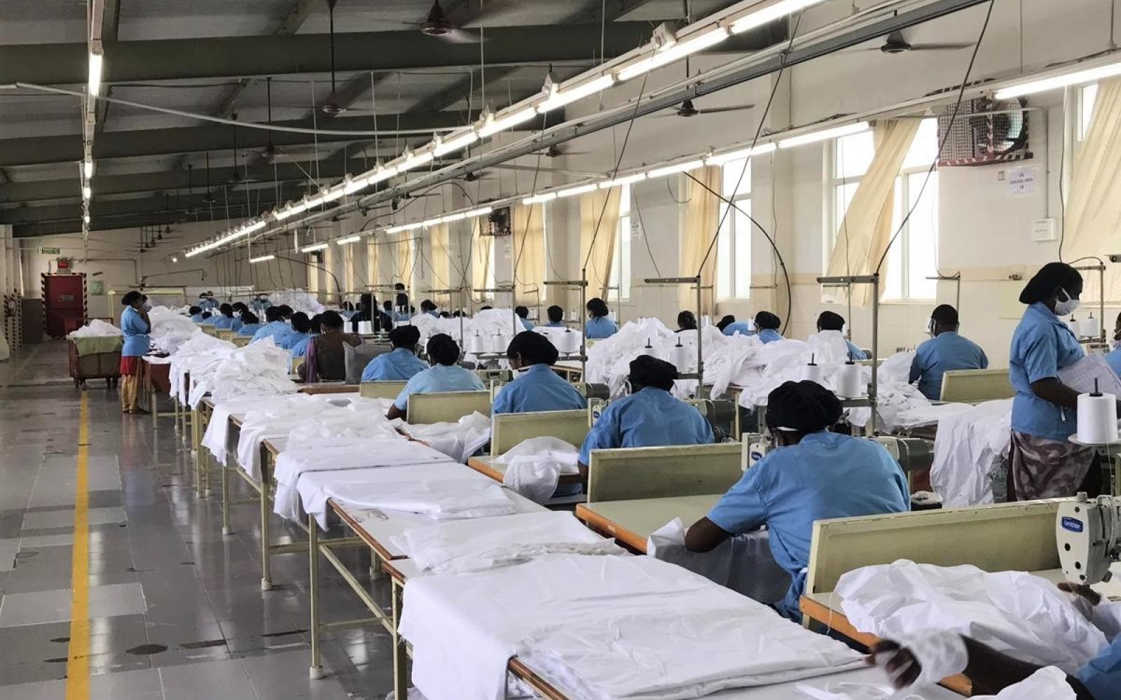 workers in a GOTS certified factory