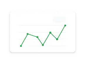 Grafik garis melacak pertumbuhan konversi yang mencapai 100 ribu