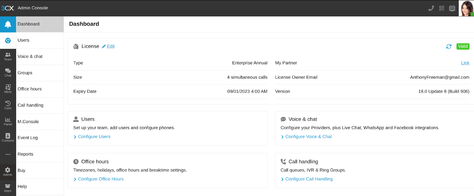 3CX Admin Console: Central Hub for Setup and Management