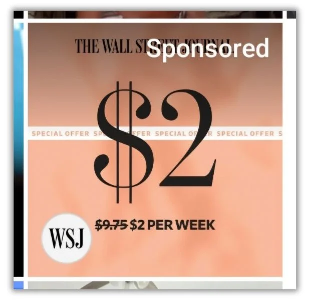 Instagram ad examples - Instagram ad from the Wall Street Journal. 