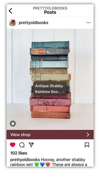 Instagram ad examples - Instagram ad from a book seller.