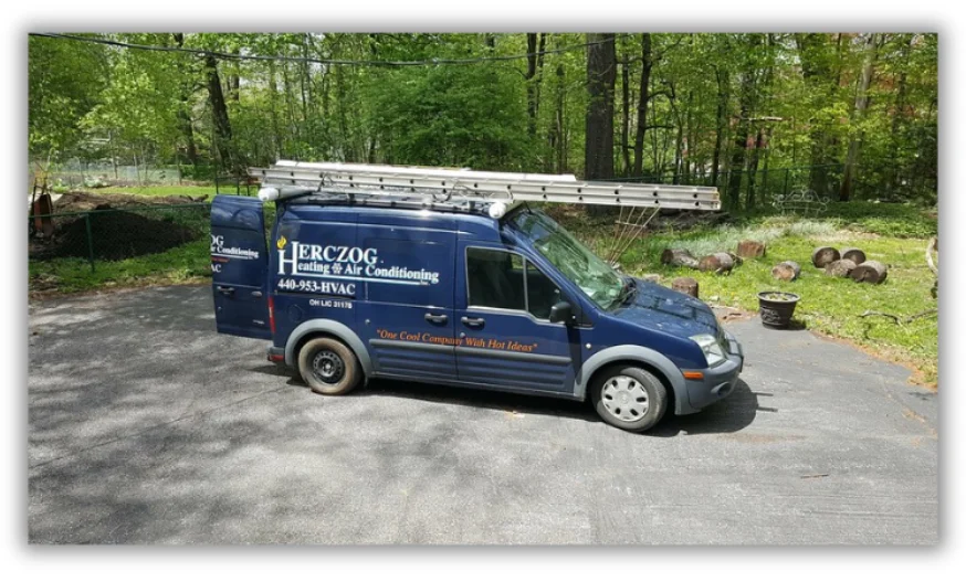 hvac advertising example of logo-wrapped vehicle