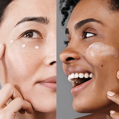 Women applying skincare with Hyaluronic Acid