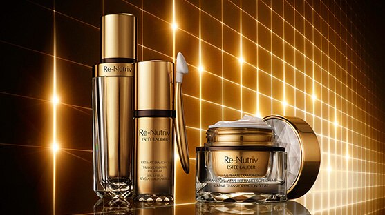 photo of estee lauder luxury skincare re-nutriv products