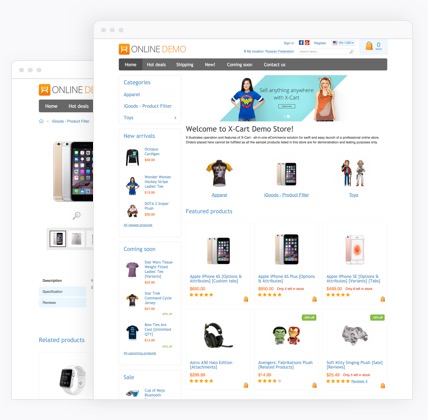 Classic eCommerce website templates