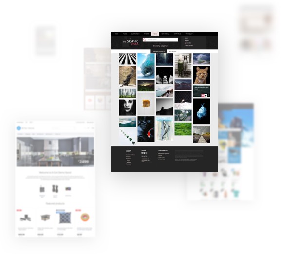 Graphic Stock e-commerce website Template